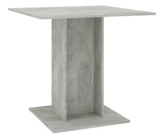 Blagovaonski stol siva boja betona 80 x 80 x 75 cm od iverice