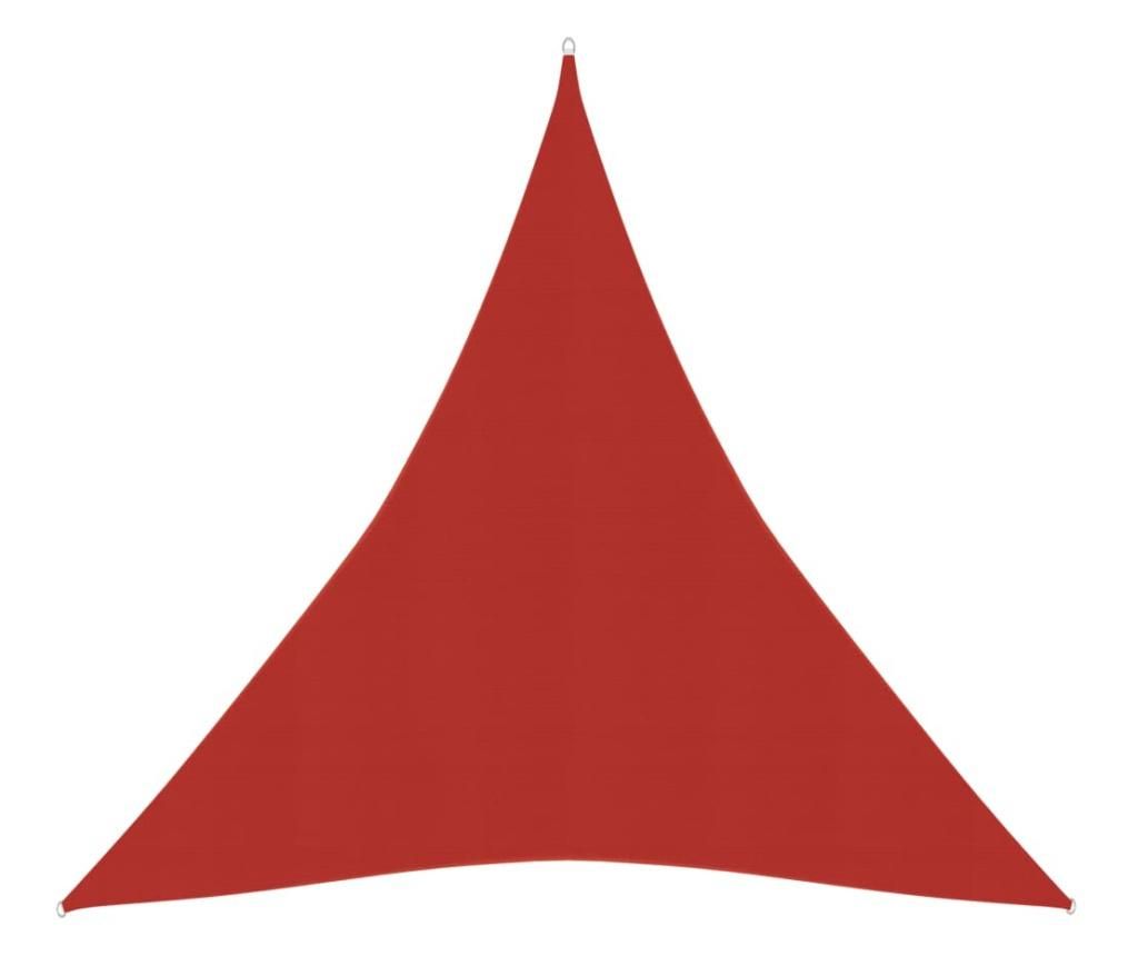 Pânză parasolar, roșu, 4x5x5 m, HDPE, 160 g/m²