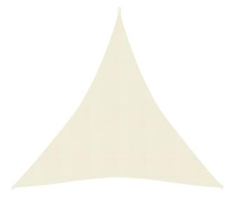 krémszínű HDPE napvitorla 160 g/m² 5 x 7 x 7 m