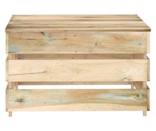 Vrtni stolovi od paleta, 2 kom., obrađeni bor