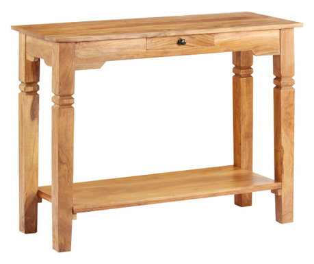 Konzolos asztal, 100x40x76 cm, tömör akácfa
