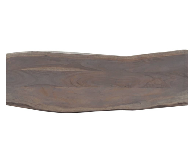 Masa consola, gri, 115x35x76 cm, lemn masiv de acacia si fier