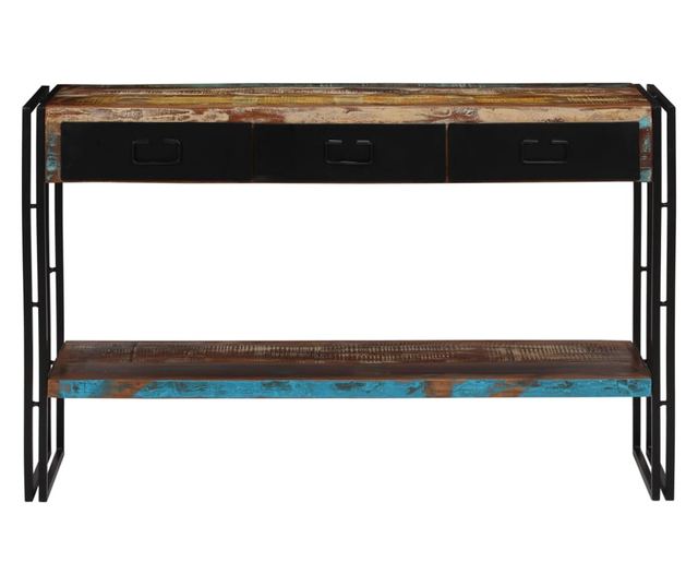 Konzolni stol od masivnog obnovljenog drva 120 x 30 x 76 cm