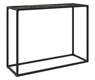 Konzolni stol crni 100 x 35 x 75 cm od kaljenog stakla
