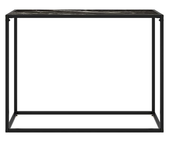 Konzolni stol crni 100 x 35 x 75 cm od kaljenog stakla