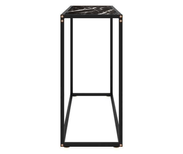 Konzolni stol crni 100 x 35 x 75 cm od kaljenog stakla