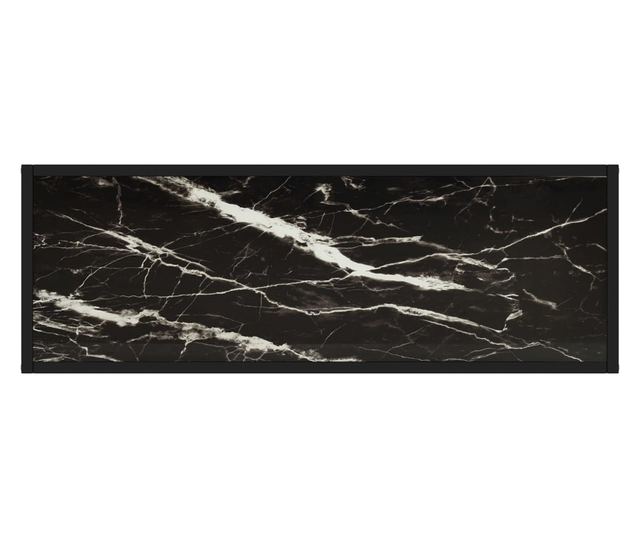Konzolni stol crni 100 x 35 x 75 cm od kaljenog stakla