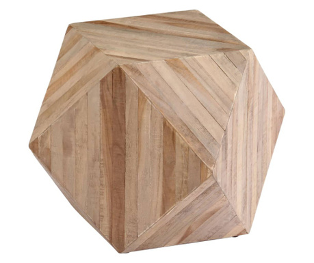 Masa laterala, 40 x 40 x 40 cm, lemn de tec reciclat