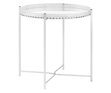 322800 Side Table Silver 40x40x41 cm Glass