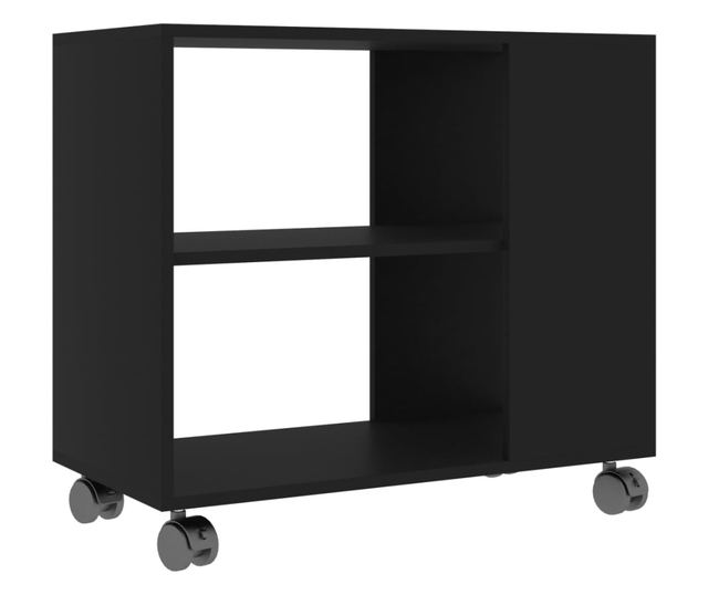 Πλευρικό τραπέζι, μαύρο, 70x35x55 εκ., σύνθετο ξύλο