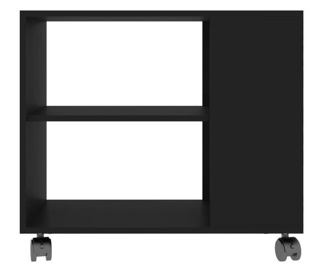 Πλευρικό τραπέζι, μαύρο, 70x35x55 εκ., σύνθετο ξύλο