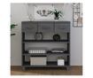 Masuta consola, gri inchis, 90x35x90 cm, lemn masiv de pin