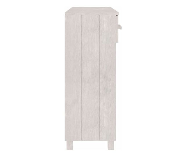 Masuta consola, alb, 90x35x90 cm, lemn masiv de pin