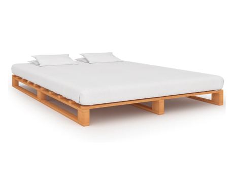 Posteljni okvir iz palet rjava trdna borovina 180x200 cm 