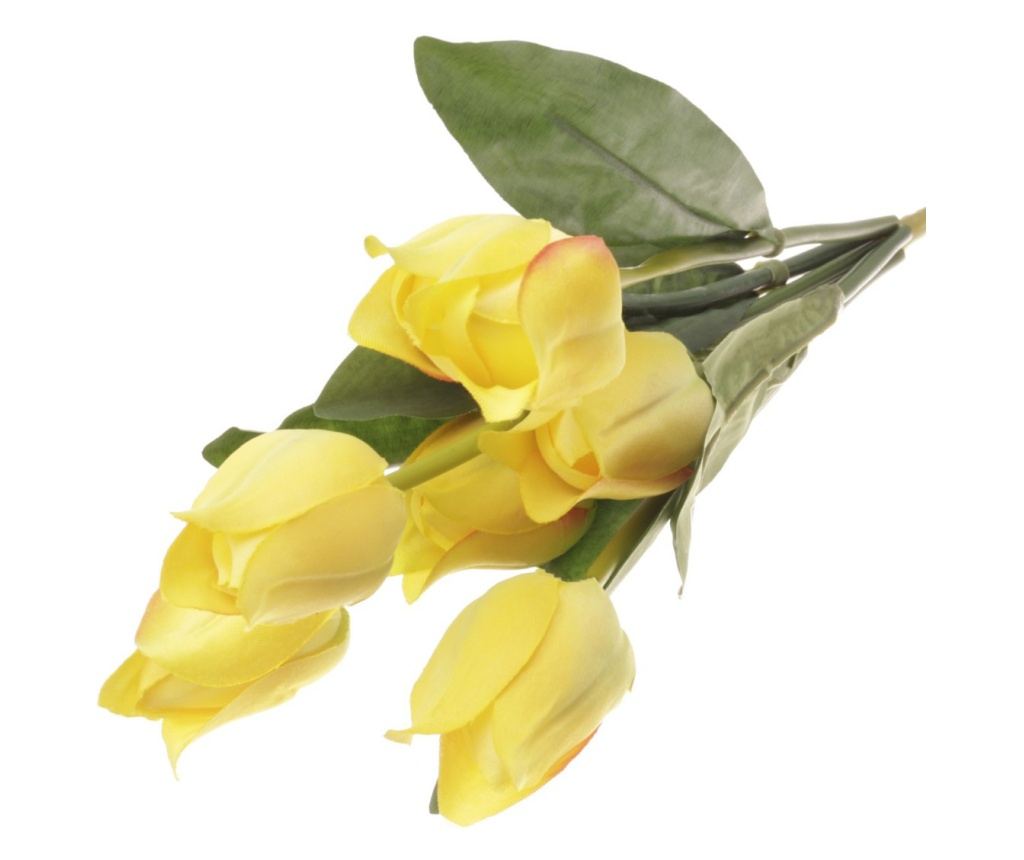 Buchet 7 lalele mediu artificiale PAMI, F1021-72, 37cm Galben - 5