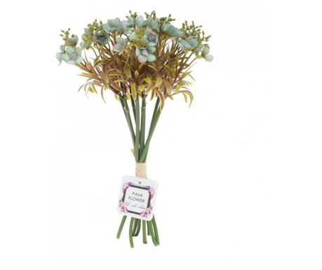 Buchet 8 flori artificiale de camp, PAMI, F1021-90, 30 cm Verde