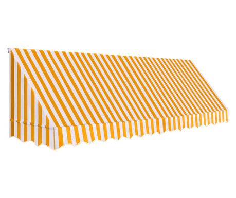 Copertina de bistro, portocaliu si alb, 400 x 120 cm