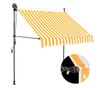 Tenda na ručno uvlačenje LED 150 cm bijelo-narančasta