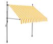 Tenda na ručno uvlačenje LED 150 cm bijelo-narančasta