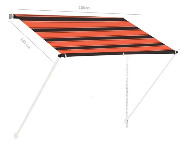 Tenda na uvlačenje 100 x 150 cm narančasto-smeđa