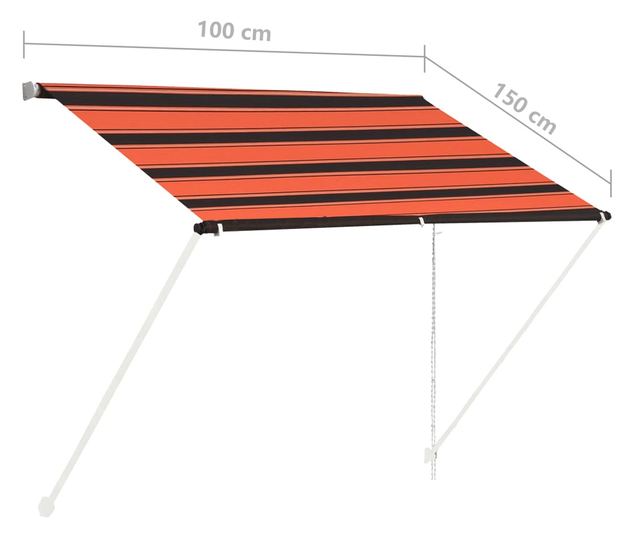 Tenda na uvlačenje 100 x 150 cm narančasto-smeđa