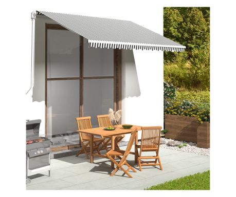 Rezervno platno za tendu, antracit i bijelo, 3,5x2,5 m