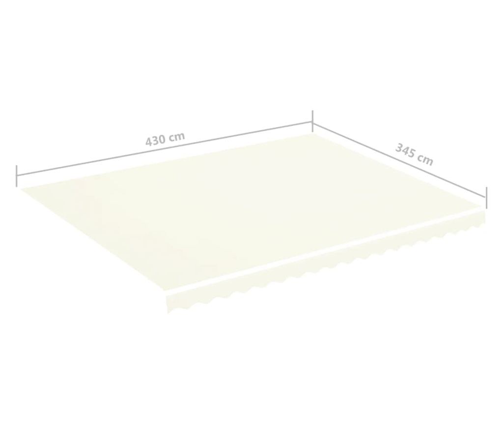 Rezervna tkanina za senčnik, krem, 4,5x3,5 m - 6
