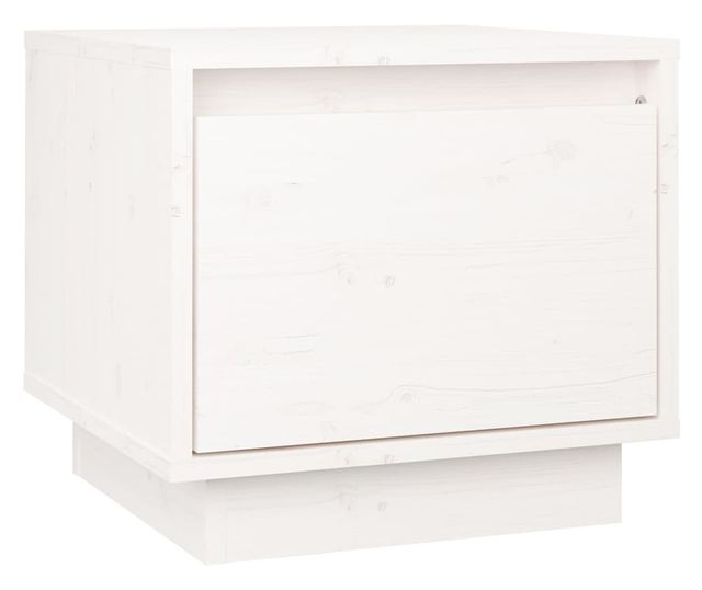Noćni ormarići, 2 kom., bijela, 35x34x32 cm, masivno borovo drvo