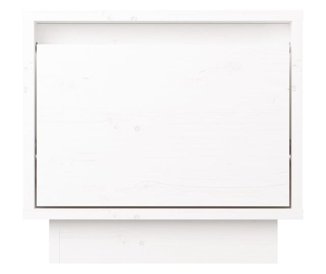 Noćni ormarići, 2 kom., bijela, 35x34x32 cm, masivno borovo drvo