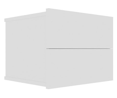 Nočna omarica bela 40x30x30 cm iverna plošča