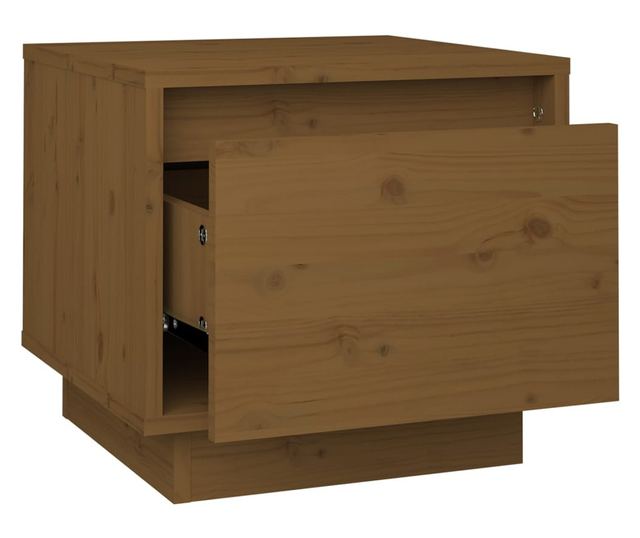 Noćni ormarići, 2 kom., medeno smeđa, 35x34x32 cm, masivno borovo drvo