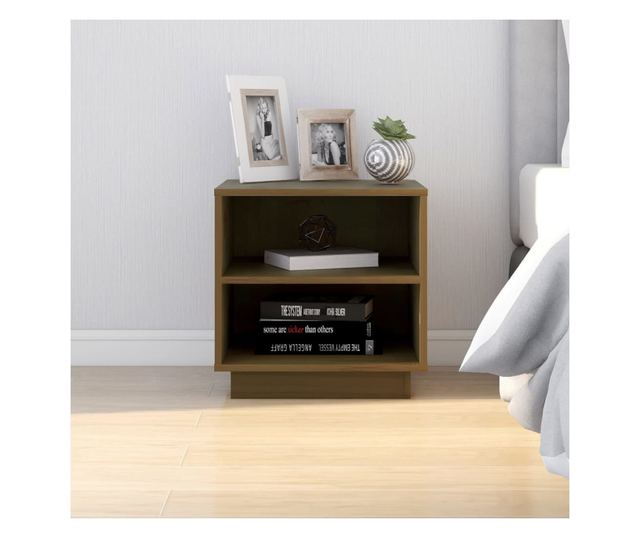 Ormarići za noćni ormarić 2 komada medeno smeđe boje 40x34x40 cm od punog borovog drveta