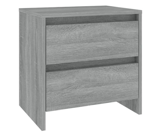 Stolik nocny, 2 szt., dąb sonoma szary, 45x34,5x44,5 cm, płyta wiórowa