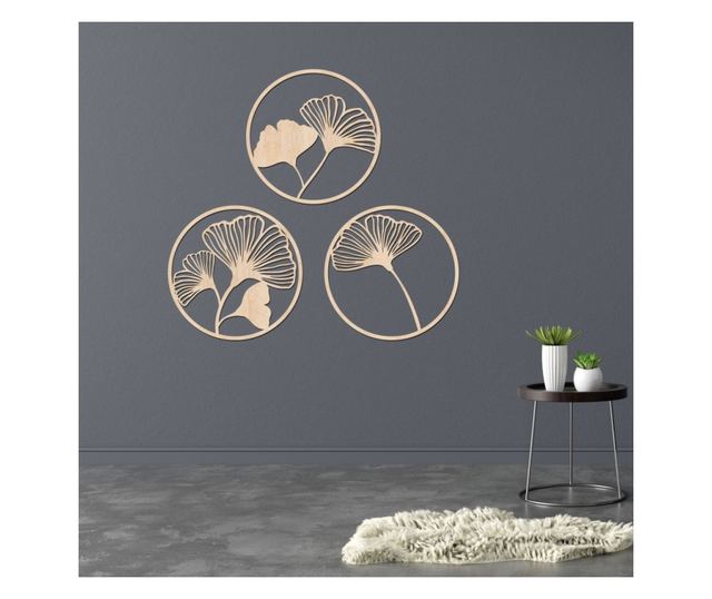 Dekorativni zidni panel Ginkgo Biloba Listovi, 3 dijela 60x200cm