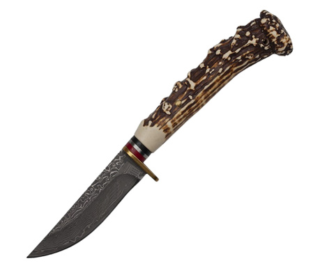 IdeallStore® vadászkés, The Goat Knife, 21 cm, bézs, ökológiai bőr huzat