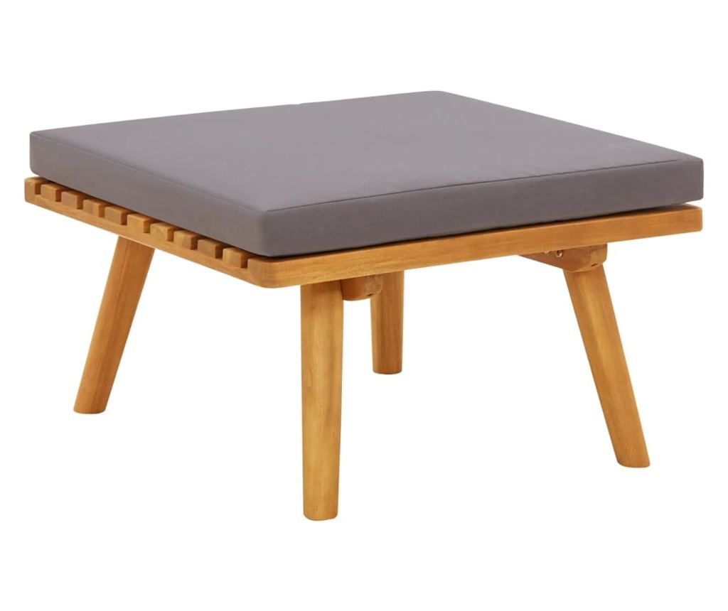 Градински лаундж комплект с възглавници, 8 части, акация масив - 7