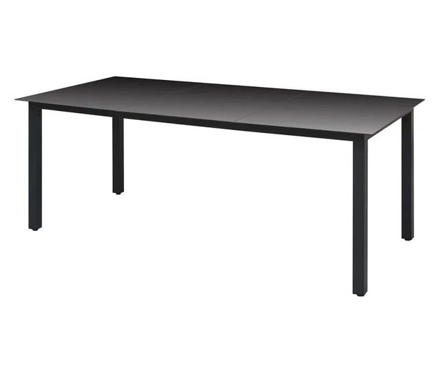 Vrtni namještaj s jastucima, 7 dijelova, crni, poliratan