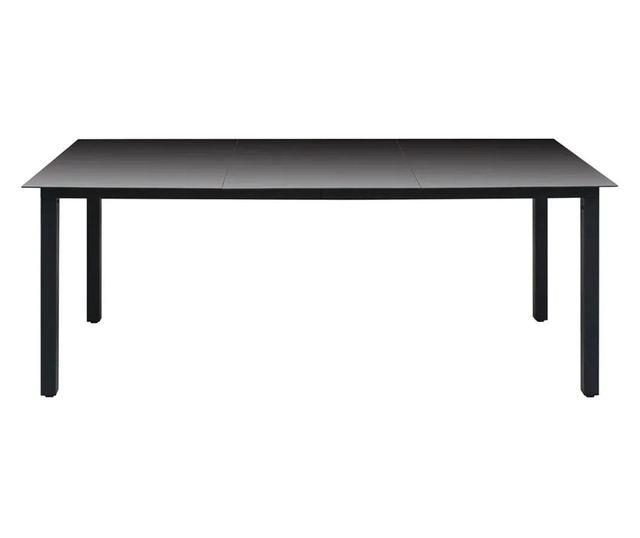 Vrtni namještaj s jastucima, 7 dijelova, crni, poliratan