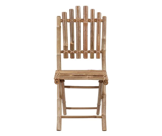 Сгъваем комплект градински мебели с възглавници, 5 части, бамбук