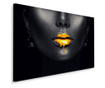 Tablou pe Pânză Buze Aurii ABSTRACȚIE 3D  90x60cm