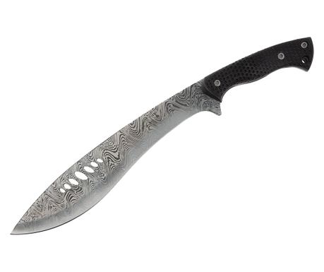 IdeallStore® vadászmachete, Jungle Spirit, 49,5 cm, rozsdamentes acél, ezüst, bőr tok