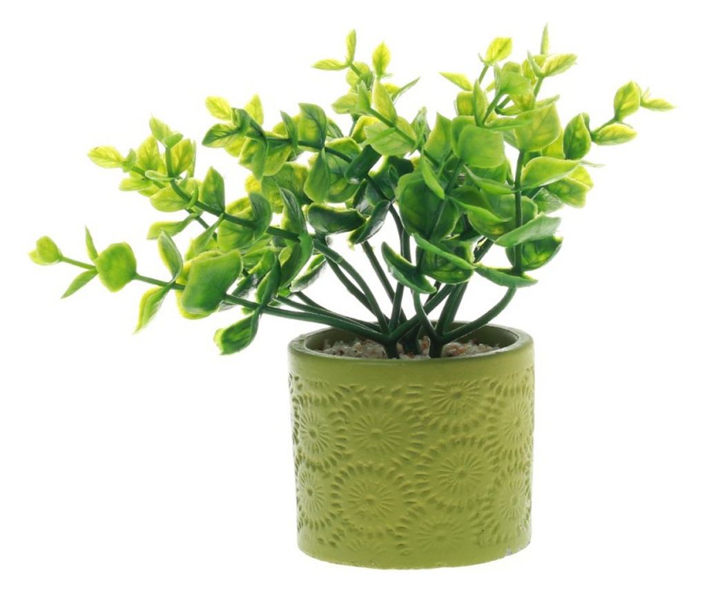 Plante artificiale in ghiveci din ceramic PAMI, F1021-40, 8x15cm Model B - 2