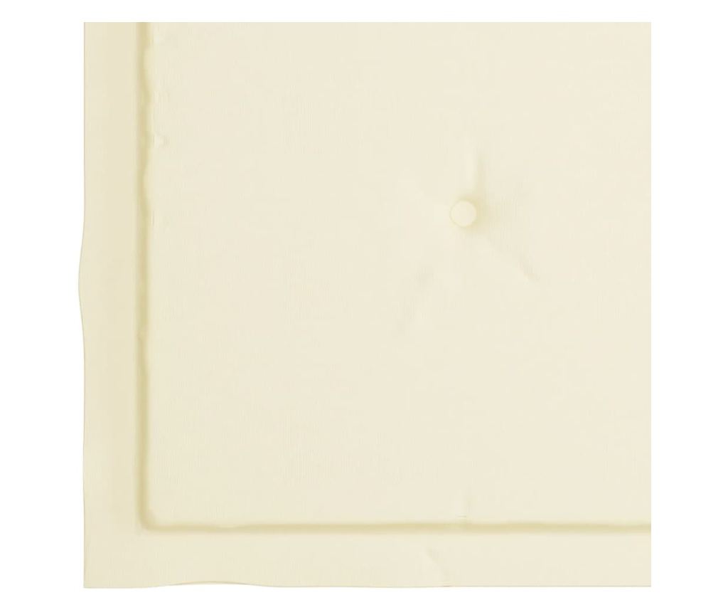 Градински възглавници за столове, 4 бр., Кремаво, 40x40x3 см - 6