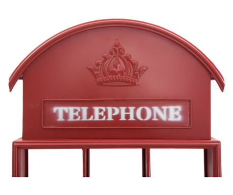 Zidna polica u obliku telefonske govornice cm 52x15x120