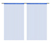 Draperii cu franjuri, 2 buc., 140 x 250 cm, albastru
