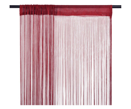 Zavese iz nitk 2 kosa 100x250 cm bordo barve