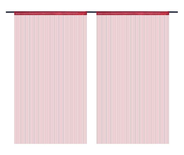 Končane Zavjese 2 kom 140x250 cm Bordo