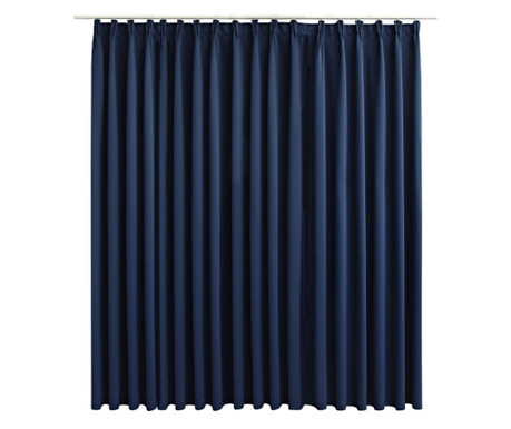 kék sötétítőfüggöny kampókkal 290 x 245 cm