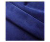 Draperii opace cu inele, 2 buc., albastru, 140x225 cm, catifea