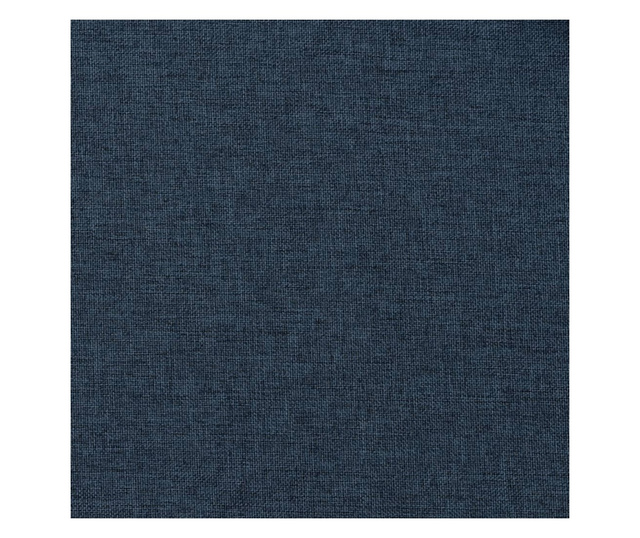 Draperii opace aspect in, cârlige, 2 buc., albastru, 140x245 cm